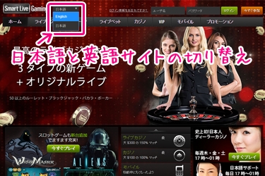 スマトラ 日本語サイトと英語サイトの切り替え